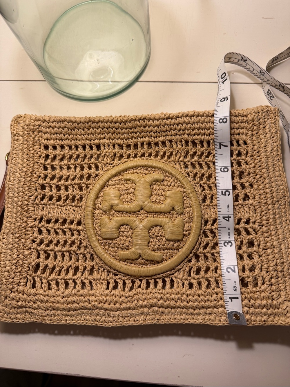 Tory Burch Straw Crochet Clutch in Natural Tan - Picture 2 of 5